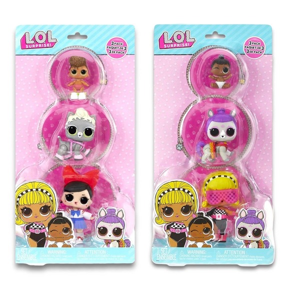 LOL Surprise 3 Pack Lot of 2 Drag Racer, Bunny Wishes, Her Lil Majesty, Fanime - Picture 1 of 14